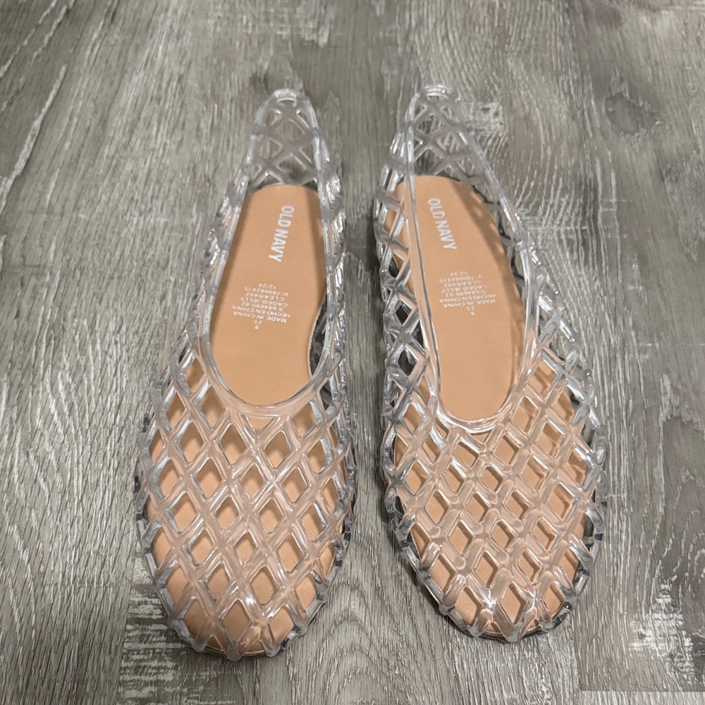 Old Navy Women's Clear Mesh Flats